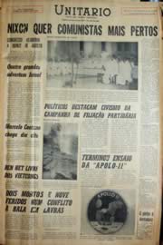 Página do jornal Unitário de julho de 1969