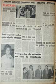 Página do jornal Unitário de julho de 1969