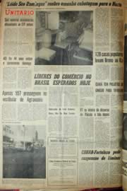 Página do jornal Unitário de julho de 1969
