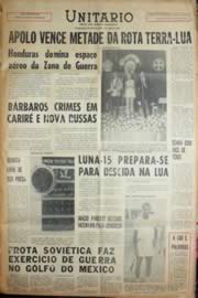 Página do jornal Unitário de julho de 1969