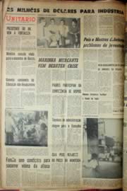 Página do jornal Unitário de julho de 1969