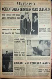 Página do jornal Unitário de agosto de 1969
