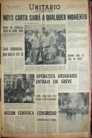 Página do jornal Unitário de agosto de 1969