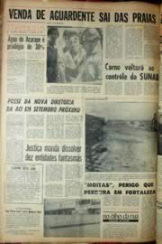 Página do jornal Unitário de agosto de 1969