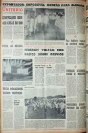 Página do jornal Unitário de agosto de 1969