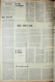 Página do jornal Unitário de agosto de 1969