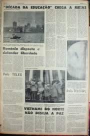 Página do jornal Unitário de agosto de 1969