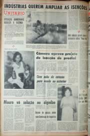 Página do jornal Unitário de agosto de 1969