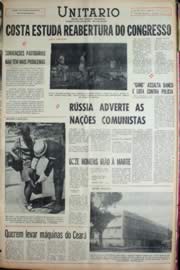 Página do jornal Unitário de agosto de 1969