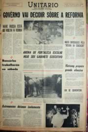 Página do jornal Unitário de agosto de 1969