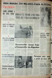 Página do jornal Unitário de agosto de 1969