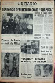 Página do jornal Unitário de agosto de 1969