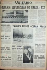 Página do jornal Unitário de agosto de 1969