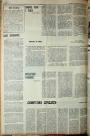 Página do jornal Unitário de agosto de 1969