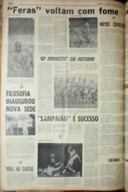 Página do jornal Unitário de agosto de 1969