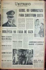 Página do jornal Unitário de setembro de 1969