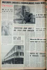 Página do jornal Unitário de outubro de 1969