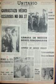 Página do jornal Unitário de outubro de 1969