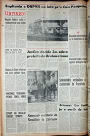 Página do jornal Unitário de outubro de 1969