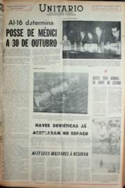Página do jornal Unitário de outubro de 1969