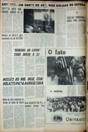 Página do jornal Unitário de outubro de 1969