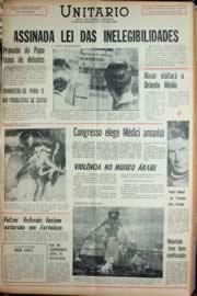 Página do jornal Unitário de outubro de 1969