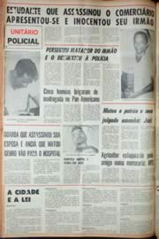 Página do jornal Unitário de novembro de 1969