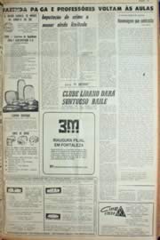 Página do jornal Unitário de novembro de 1969