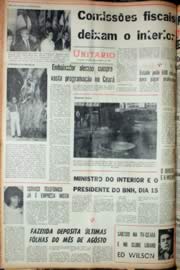 Página do jornal Unitário de novembro de 1969