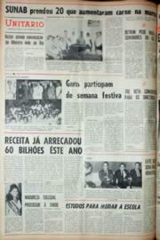 Página do jornal Unitário de novembro de 1969