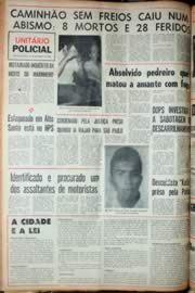 Página do jornal Unitário de novembro de 1969
