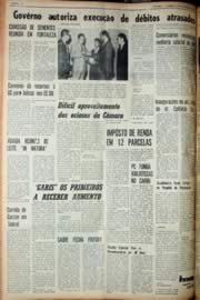 Página do jornal Unitário de novembro de 1969