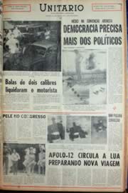 Página do jornal Unitário de novembro de 1969