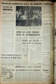 Página do jornal Unitário de novembro de 1969