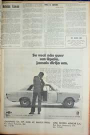 Página do jornal Unitário de novembro de 1969