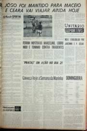 Página do jornal Unitário de dezembro de 1969