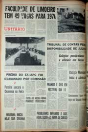 Página do jornal Unitário de dezembro de 1969