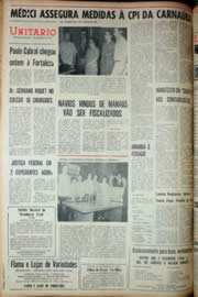 Página do jornal Unitário de dezembro de 1969