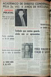 Página do jornal Unitário de dezembro de 1969