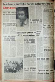 Página do jornal Unitário de dezembro de 1969