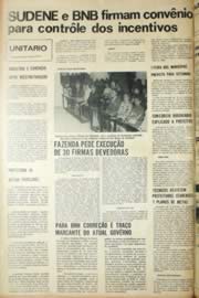 Página do jornal Unitário de julho de 1971
