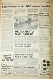 Página do jornal Unitário de julho de 1971