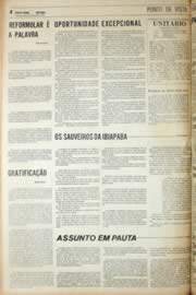 Página do jornal Unitário de julho de 1971