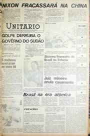 Página do jornal Unitário de julho de 1971