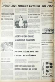Página do jornal Unitário de julho de 1971