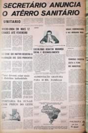 Página do jornal Unitário de julho de 1971