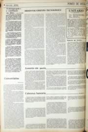 Página do jornal Unitário de julho de 1971