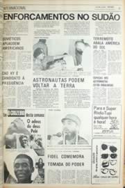 Página do jornal Unitário de julho de 1971