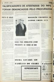 Página do jornal Unitário de agosto de 1971