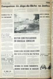 Página do jornal Unitário de agosto de 1971